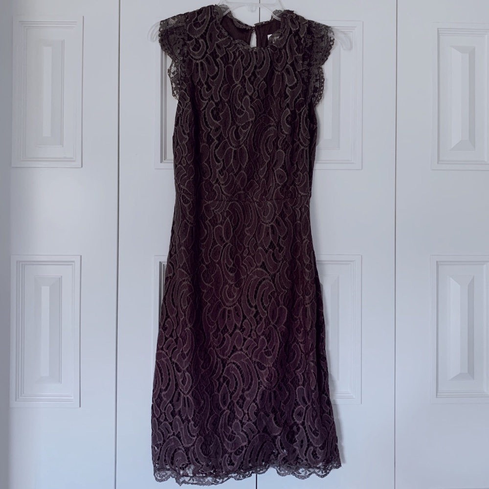 Dusty purple lace dress